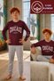Boys' Pajama Set, Teen Pajama Set, 100% Cotton, Winter Interlock Fabric, Long-Sleeved Pajamas.