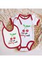 BK Kids "I Love Cherry Much" Design Red Baby Bodysuit and Bib Gift Set-1, 0-3 Months - 2