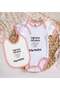 Bk Kids Hello Sleepless Nights Designed Pink Baby Bodysuit and Bib Gift Set - 1 12-18 - 2