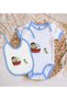 BK Kids Cute Captain-Themed Blue Baby Bodysuit and Bib Gift Set—2 en123740 - 2