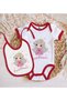 Bk Kids Little Princess Design Red Baby Bodysuit and Bib Gift Set - 1, 0-3 Months. - 2