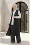 Plus Size Loose-Fit Long Seasonal Vest 8739-06 Anthracite
