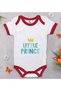 Bk Kids Little Prince Design Red Baby Bodysuit - 1, 0-3 Months.