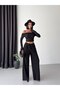 MADONNA COLLARED SLIT-SLEEVE CROPPED TWO-PIECE SET