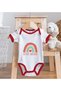 BK Kids "Little Sister" Design Red Baby Bodysuit-1, 0–3 Months - 4