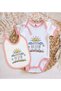 BK Kids "My Mom Is My Everything" Patterned Pink Baby Bodysuit and Bib Gift Set-1, 0-3 Months - 2
