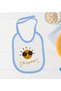 Bk Kids First Travel Design Blue Baby Bodysuit and Bib Gift Set - 1, 12-18 Months. - 3