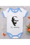 BK Kids Atatürk-Themed Blue Baby Bodysuit-23, 0–3 Months