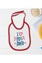 "I Love You, Dad" Red Baby Bodysuit and Bib Gift Set—2, 0–3 Months - 3