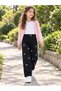 Girls' Comfortable, Loose-Fit Denim Jeans with a Butterfly Print.