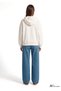 M1S20141 Women's Sweatshirt with Jeans Logo Print, White. - 4
