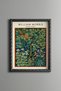 Blue and Green Floral Pattern - Vintage Patterned Painting - Slim Model