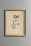 Flower and Leaf Drawing - Vintage Patterned Painting - Fine Model