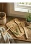 4 Piece Bamboo Kitchen Set - 35.5X26 cm Bamboo Cutting Board & 3-Piece Spoon Spatula Set