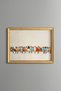 Birds on a Branch - Vintage Patterned Painting - Slim Frame