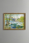 Fishing on the Clichy Bridge in Spring - Vintage Patterned Painting - Slim Model