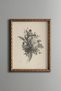 White Flower Branch - Vintage Patterned Painting - Slim Model