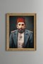 Sultan Ii. Abdulhamid Portrait - Vintage Patterned Painting - Slim Model