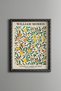 Green Branch Flower Pattern - Vintage Patterned Painting - Slim Model