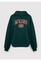 M1S20141 Women's Sweatshirt with Jeans Logo Print, Green. - 6
