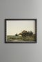 Houses by the River - Vintage Patterned Painting - Slim Model