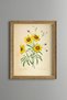 Yellow Wildflowers - Vintage Patterned Painting - Slim Frame