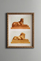 Human and Ram-Headed Sphinxes - Vintage Patterned Painting - Slim Model