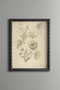 Floral Branch Drawing - Vintage Patterned Painting - Slim Model