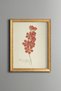 Red Flower Branch - Vintage Patterned Painting - Slim Model