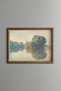 Foggy Lake View - Vintage Patterned Painting - Slim Model