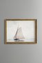 Sailboat in the Gloucester Estuary - Vintage Patterned Painting - Slim Model
