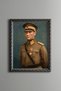 Atatürk Portrait in Uniform - Vintage Patterned Painting - Slim Model