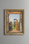 Two Women at the Open Door - Vintage Patterned Painting - Slim Model