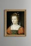 Portrait of a Young Woman - Vintage Patterned Painting - Slim Model