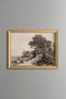 Woodland Landscape - Vintage Patterned Painting - Slim Model