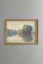 Foggy Lake View - Vintage Patterned Painting - Slim Model