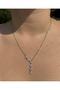 Xuping Silver-Colored Pendant Necklace with a Butterfly Design and Zircon Stones – Stainless Steel. - 2
