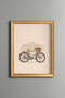 Flower Basket Bicycle - Vintage Patterned Painting - Slim Model