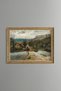 Village Road Scenery - Vintage Patterned Painting - Slim Model