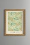 Blue Floral Green Pattern - Vintage Patterned Painting - Slim Model