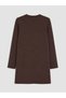 Brown Ornamental Buttoned Soft Touch Women's Tunic - 6