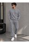 Men's Patterned Sweatpants Set, 2-Piece, Loose Fit, Cotton Polyester Fabric.