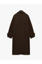 Long Sleeve Pocketed Oversized Long Wrap Coat - 7
