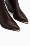 Elnora Coffee Embroidered Western Women's Boots - 4