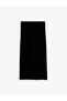 Slim Fit Double-Breasted Velvet Wrap Midi Skirt with Slits and Accessories - 2