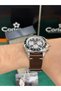 Men's Wristwatch, Black Dial, Brown Leather Strap, Sporty Design, Sapphire Crystal. - 2