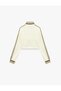 Zippered, Stand-Up Collar, Long-Sleeve, Slim Fit, V-Neck, Ribbed Sports Sweatshirt. - 2