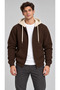 Unisex Color Block Hooded Zip-Up Sweater