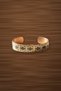 Kök Kilim White Bridal Set Handmade Copper, Cream, and Turquoise Kilim Rug-Patterned Bracelet, Adjustable - 6