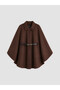 Peak New Season Brown Belted Women's Cashmere Poncho Coat - 5